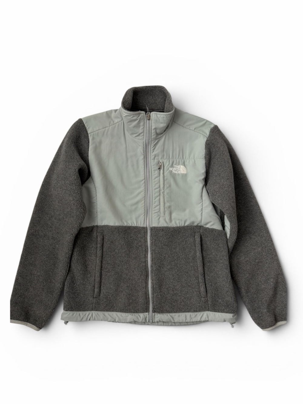 The North Face Gray Two-Tone Polartec Fleece Jacket size medium